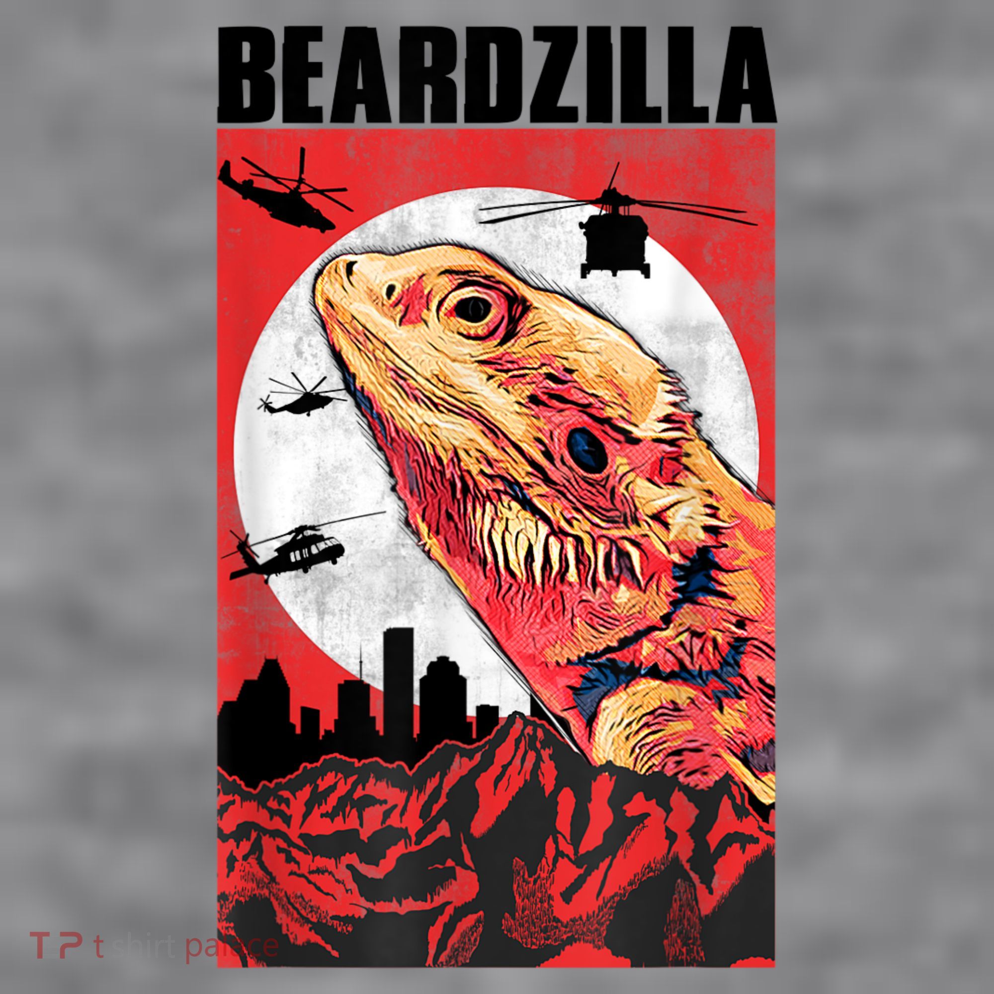 Bearded Dragon Beardzilla Funny Bearded Dragon Women's Racerback Cropped Tank