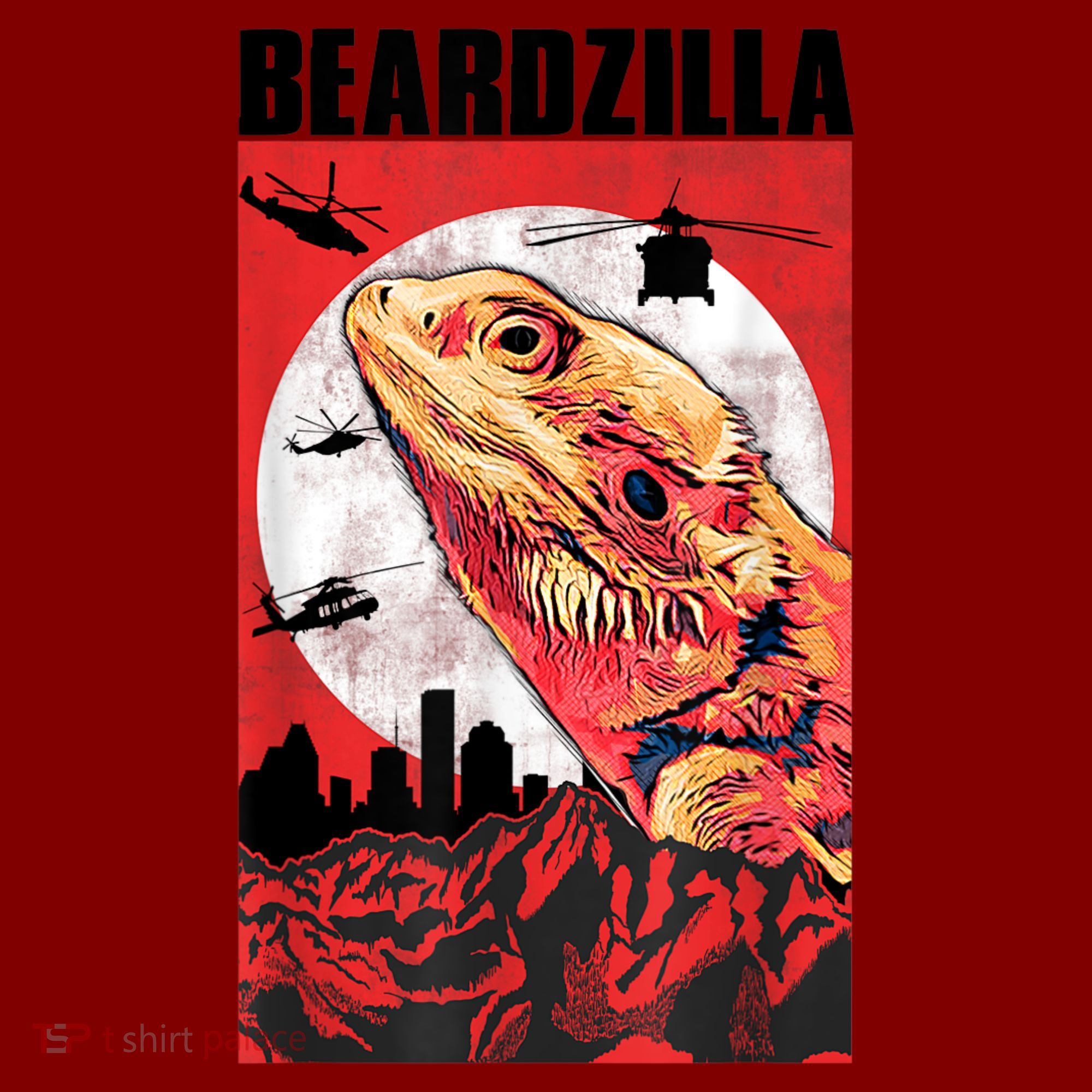 Bearded Dragon Beardzilla Funny Bearded Dragon T-Shirt