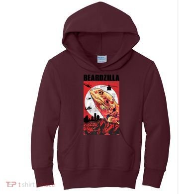 Bearded Dragon Beardzilla Funny Bearded Dragon Kids Hoodie
