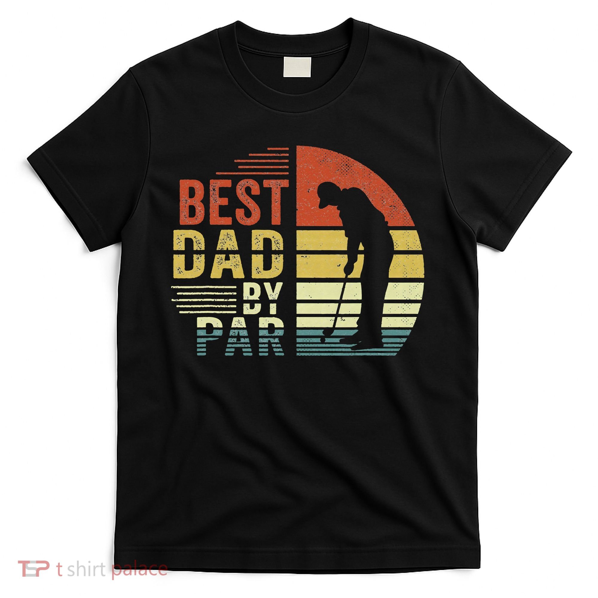 Best Dad By Par Golf Golfer Vintage Father's Day T-Shirt