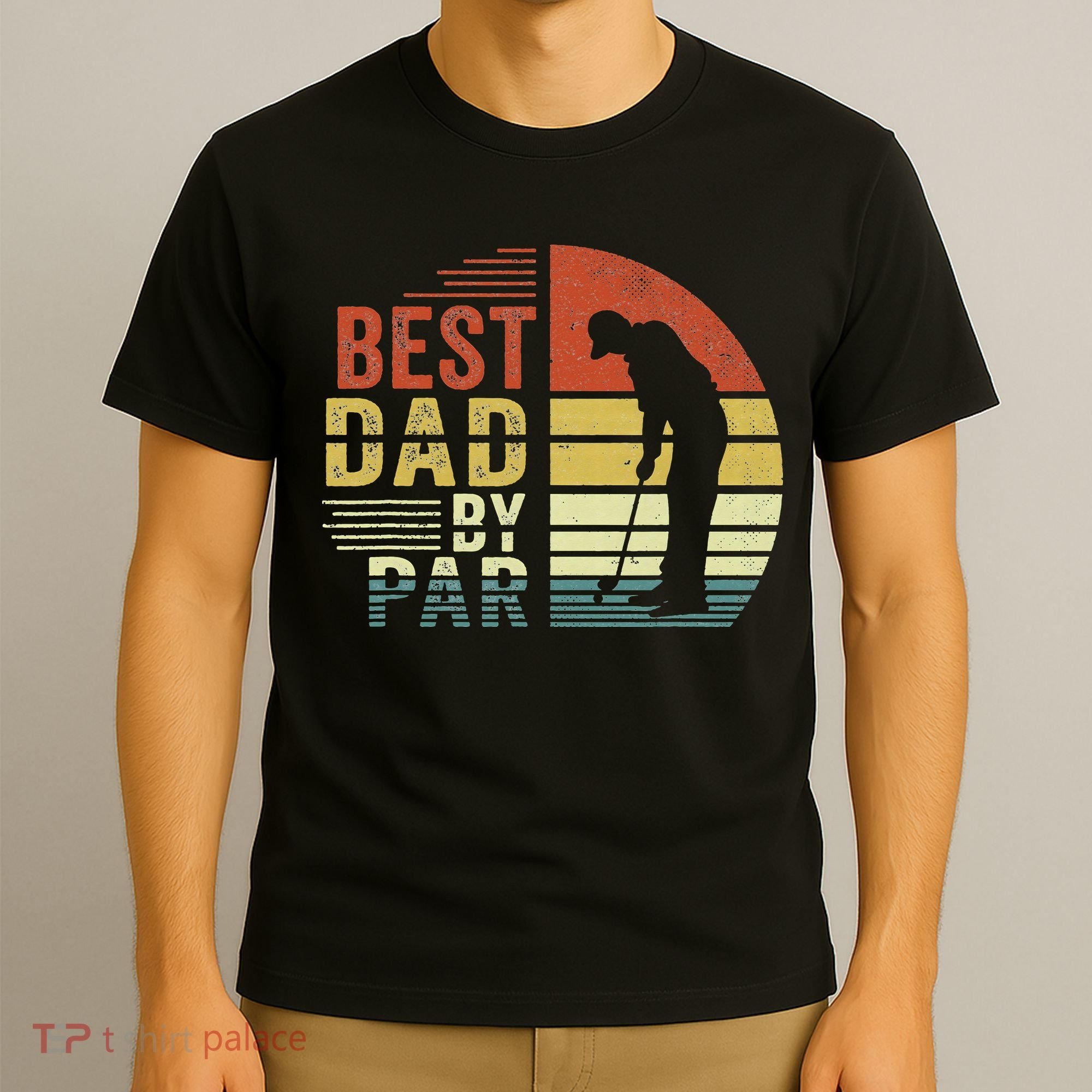 Best Dad By Par Golf Golfer Vintage Father's Day T-Shirt