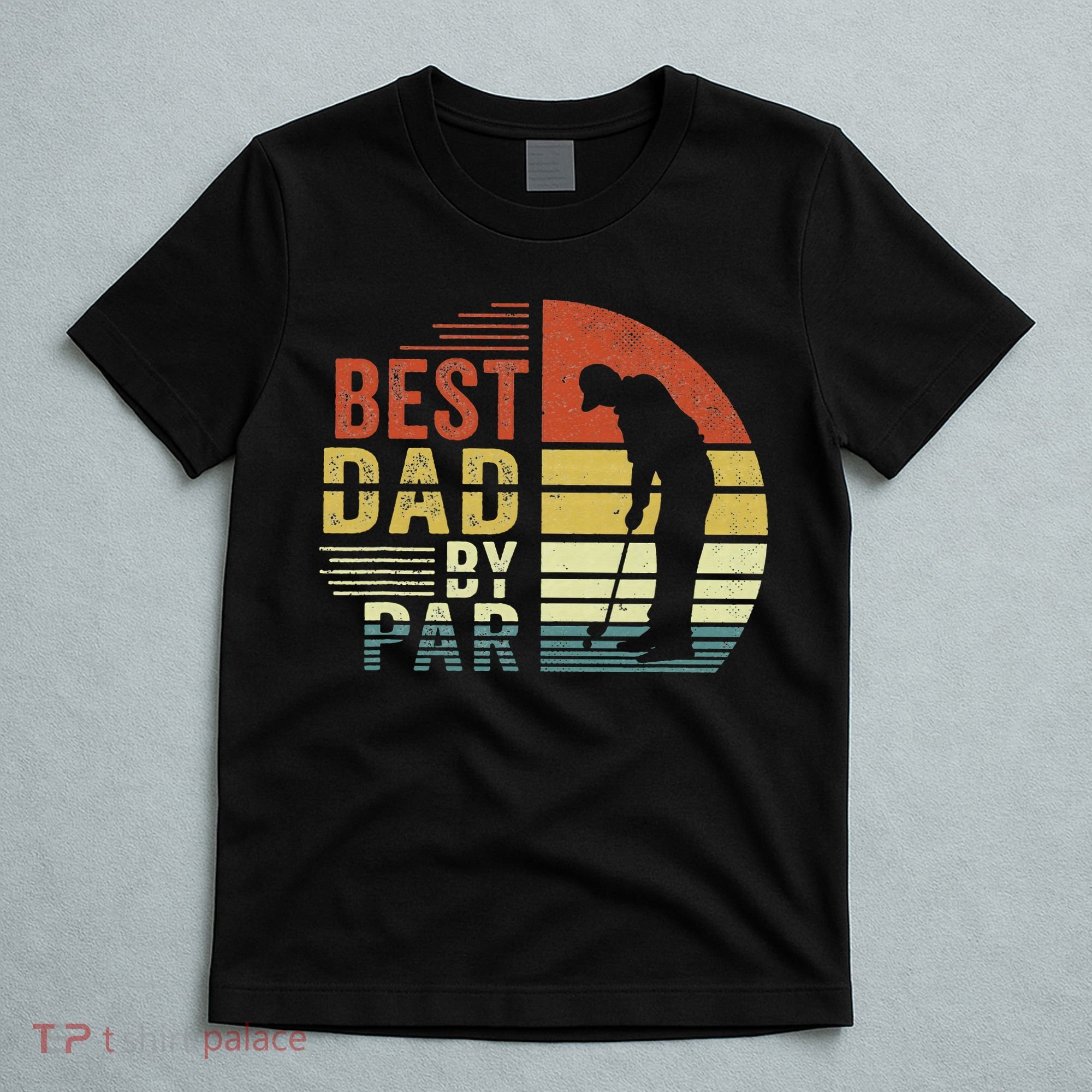 Best Dad By Par Golf Golfer Vintage Father's Day T-Shirt