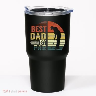Best Dad By Par Golf Golfer Vintage Father's Day Tumbler