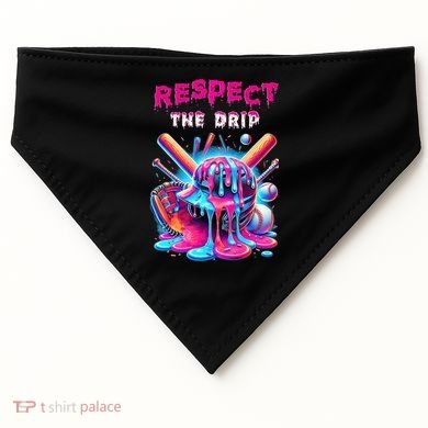 Baseball Drip B.oys Ice Cream Drip Yout.h Respect The Drip USA-Made Doggie Bandana