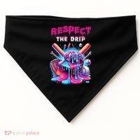 Baseball Drip B.oys Ice Cream Drip Yout.h Respect The Drip USA-Made Doggie Bandana thumb 0