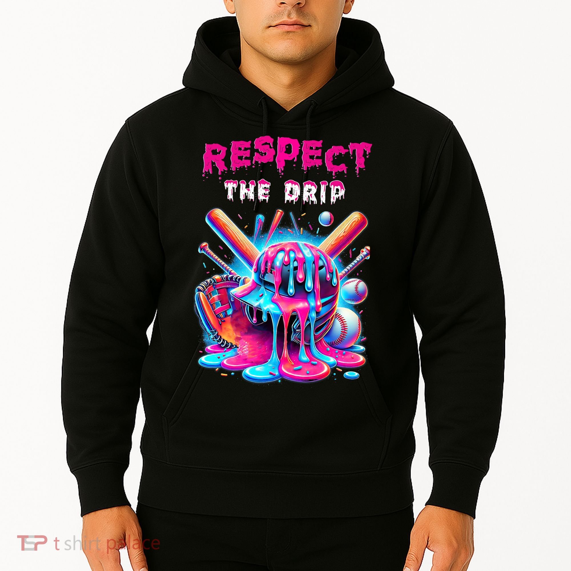 Baseball Drip B.oys Ice Cream Drip Yout.h Respect The Drip Hoodie