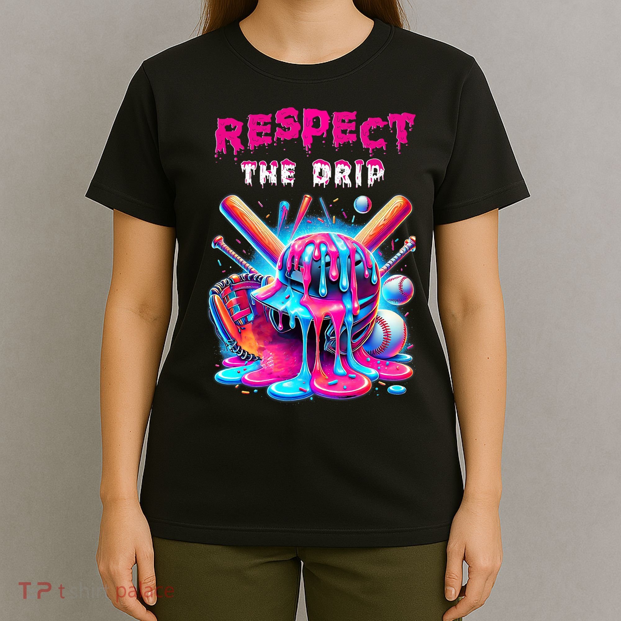 Baseball Drip B.oys Ice Cream Drip Yout.h Respect The Drip T-Shirt
