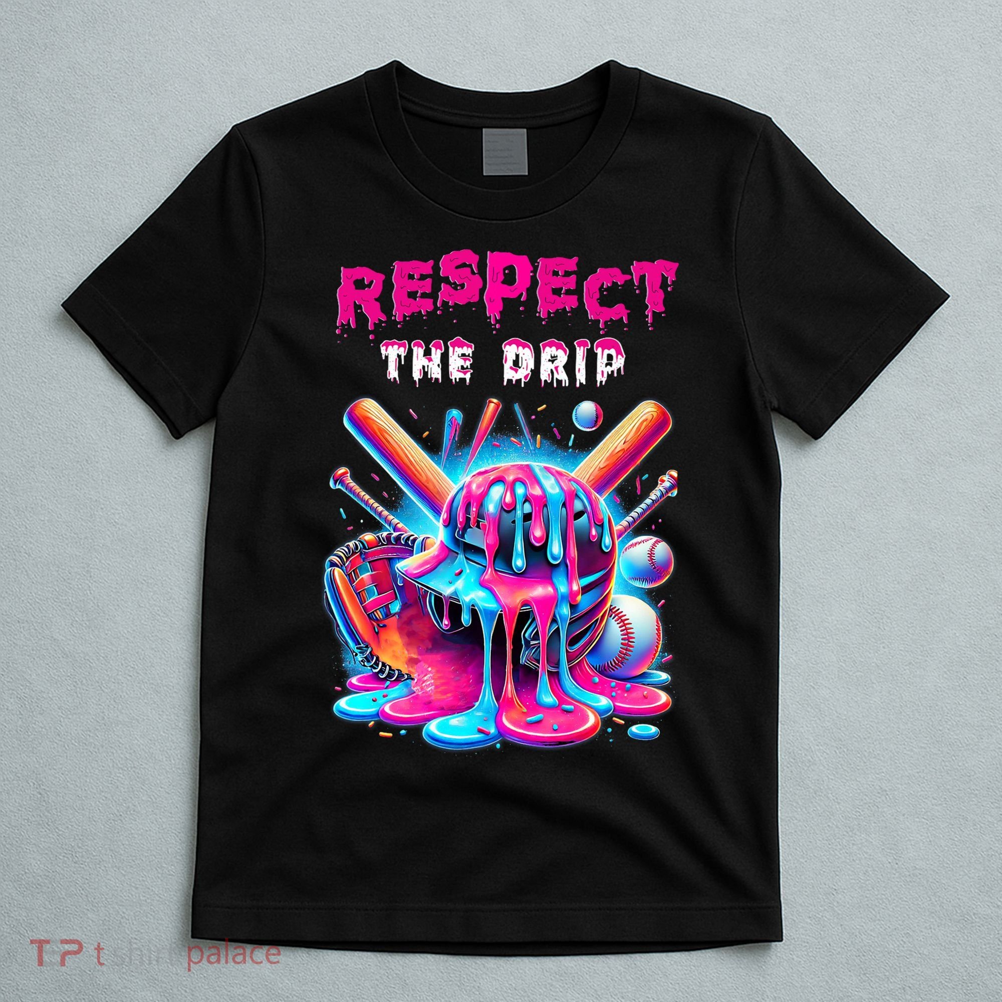 Baseball Drip B.oys Ice Cream Drip Yout.h Respect The Drip T-Shirt