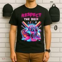 Baseball Drip B.oys Ice Cream Drip Yout.h Respect The Drip T-Shirt thumb 6