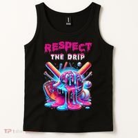 Baseball Drip B.oys Ice Cream Drip Yout.h Respect The Drip Tank Top thumb 2