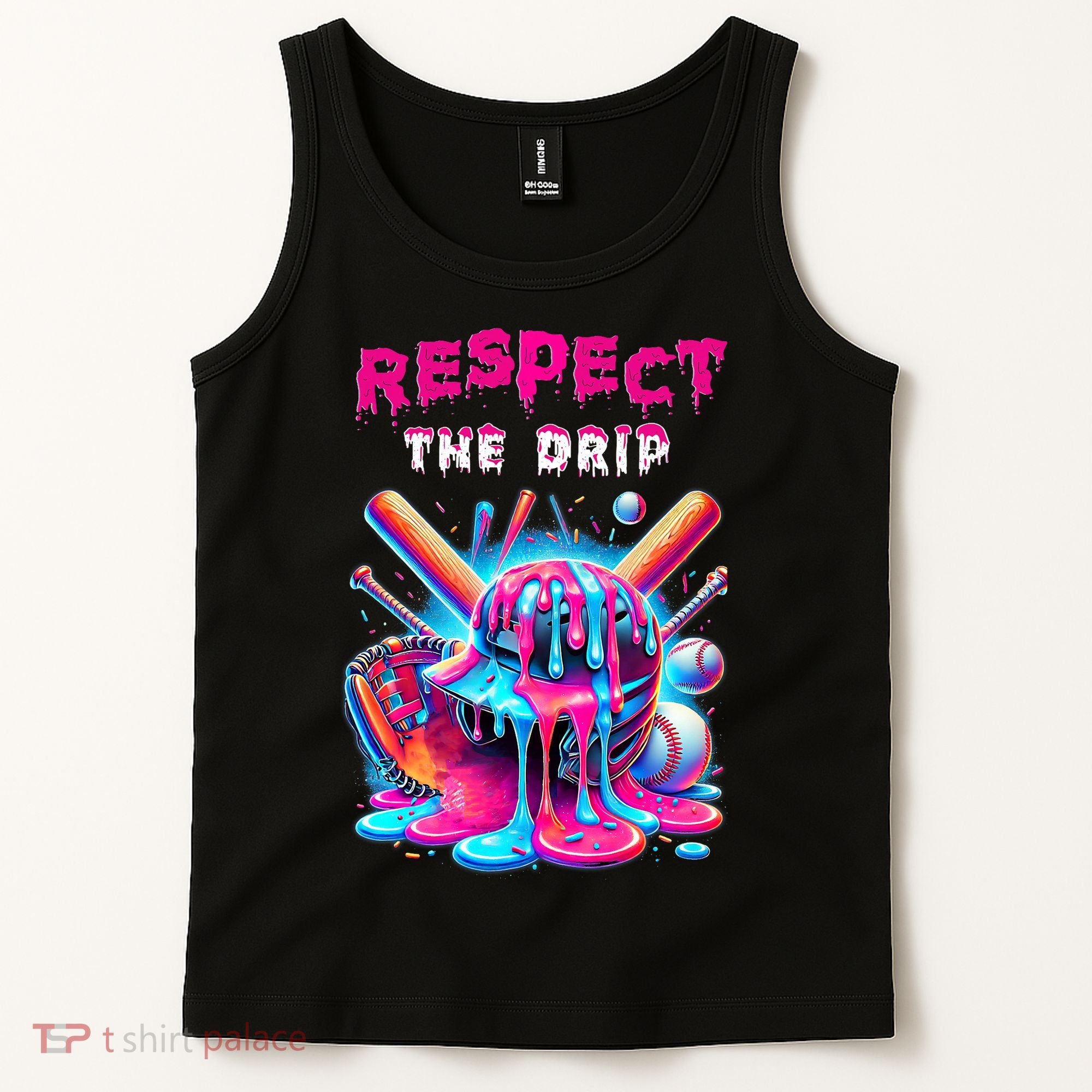Baseball Drip B.oys Ice Cream Drip Yout.h Respect The Drip Tank Top