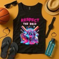 Baseball Drip B.oys Ice Cream Drip Yout.h Respect The Drip Tank Top thumb 4