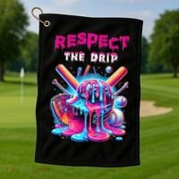 Baseball Drip B.oys Ice Cream Drip Yout.h Respect The Drip Golf Towel thumb 1