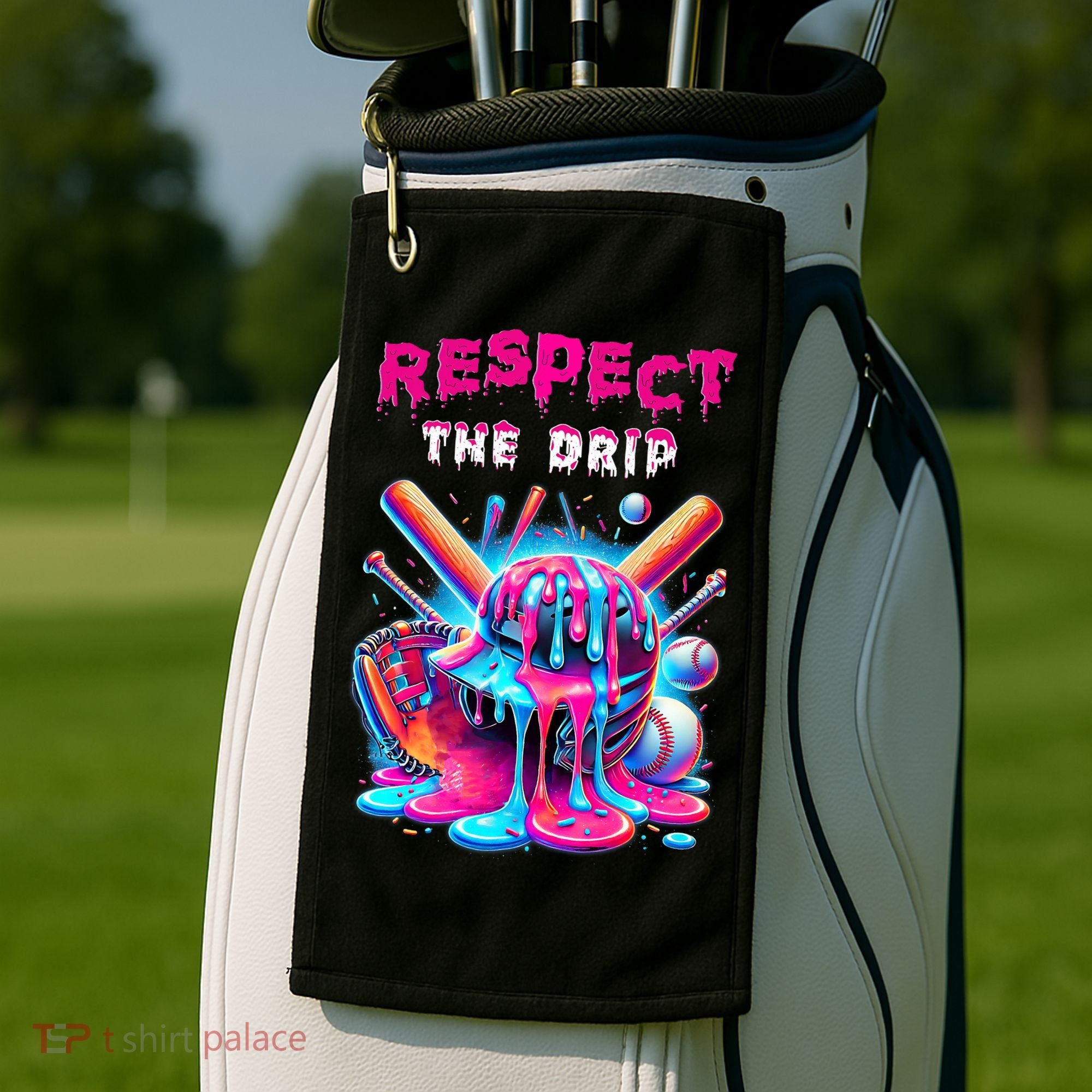 Baseball Drip B.oys Ice Cream Drip Yout.h Respect The Drip Golf Towel