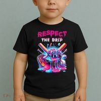 Baseball Drip B.oys Ice Cream Drip Yout.h Respect The Drip Toddler T-Shirt thumb 2
