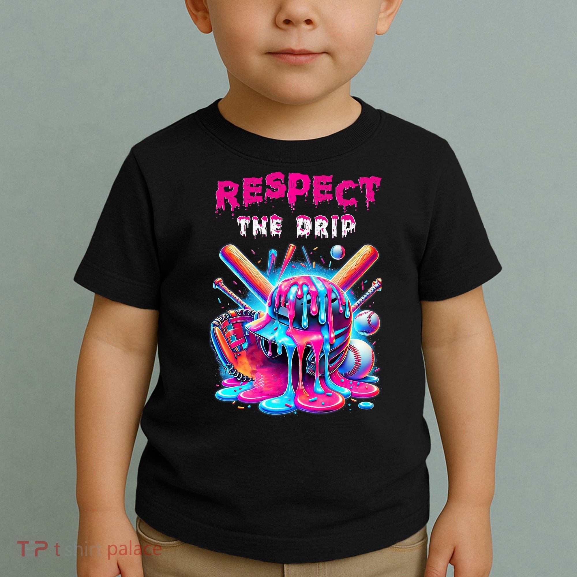 Baseball Drip B.oys Ice Cream Drip Yout.h Respect The Drip Toddler T-Shirt