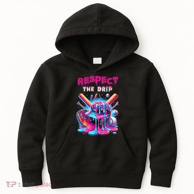 Baseball Drip B.oys Ice Cream Drip Yout.h Respect The Drip Kids Hoodie