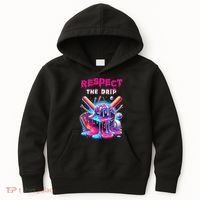 Baseball Drip B.oys Ice Cream Drip Yout.h Respect The Drip Kids Hoodie thumb 0
