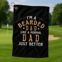 Bearded Dad Beard Humor Golf Towel thumb 1