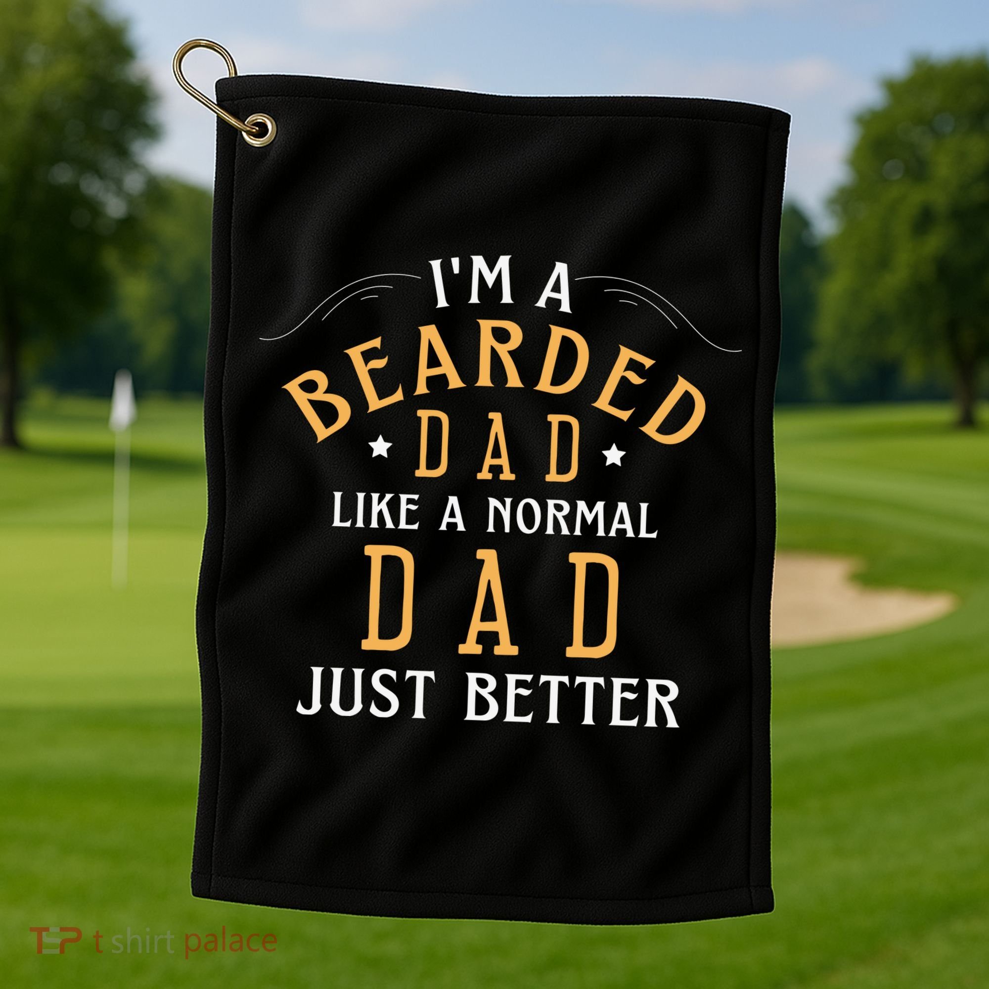 Bearded Dad Beard Humor Golf Towel