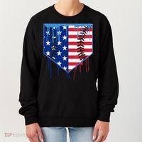 Baseball Drip Boys Ice Cream Patriotic American Flag Women's Sweatshirt thumb 0