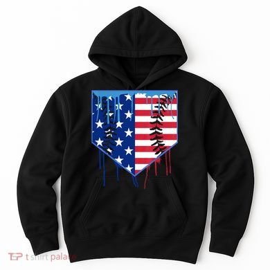Baseball Drip Boys Ice Cream Patriotic American Flag Hoodie