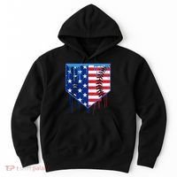 Baseball Drip Boys Ice Cream Patriotic American Flag Hoodie thumb 0