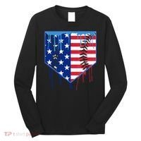 Baseball Drip Boys Ice Cream Patriotic American Flag Long Sleeve Shirt thumb 0