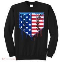Baseball Drip Boys Ice Cream Patriotic American Flag Sweatshirt thumb 0