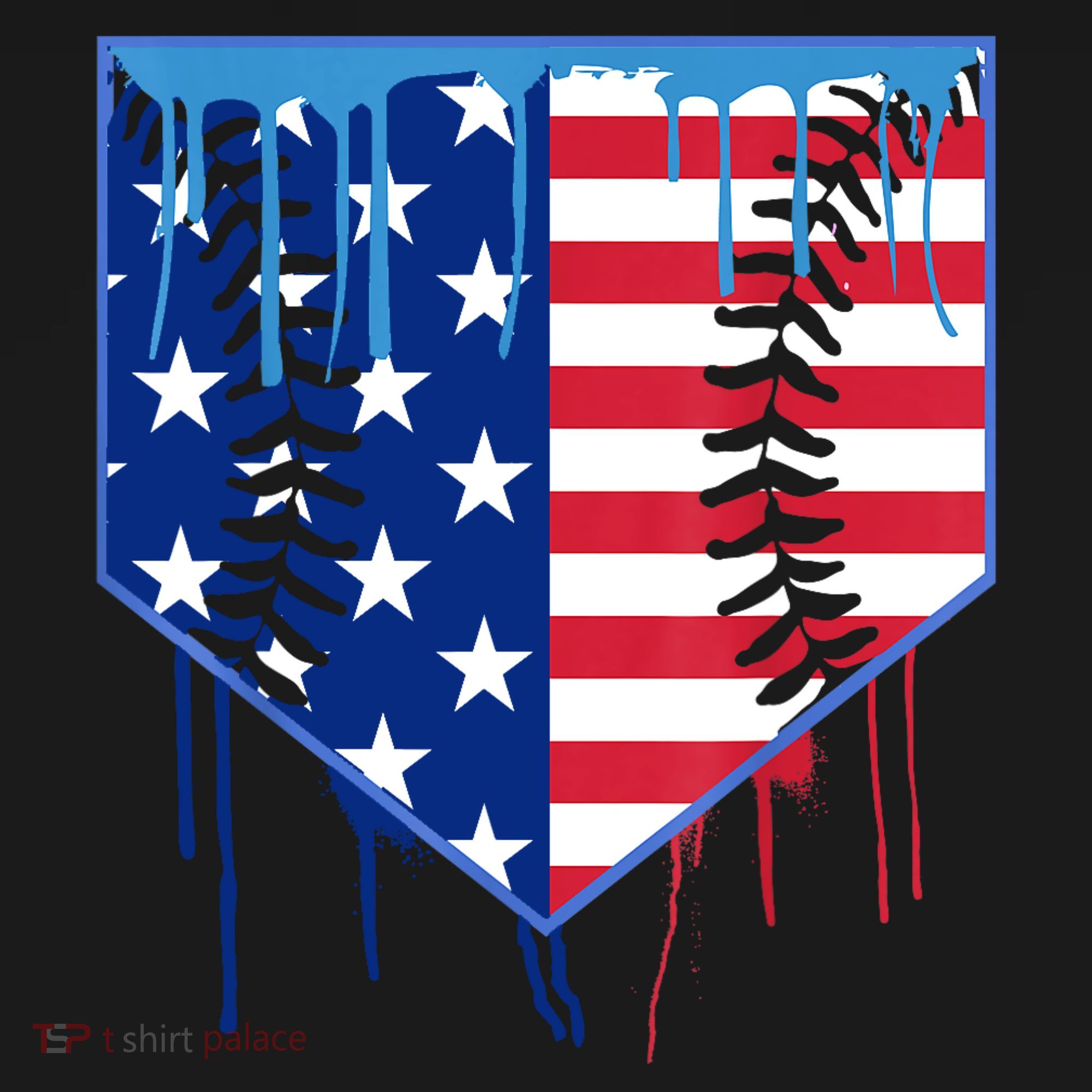 Baseball Drip Boys Ice Cream Patriotic American Flag Sweatshirt