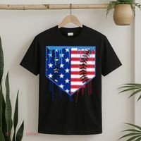 Baseball Drip Boys Ice Cream Patriotic American Flag T-Shirt thumb 2