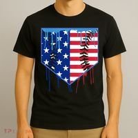 Baseball Drip Boys Ice Cream Patriotic American Flag T-Shirt thumb 3