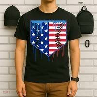Baseball Drip Boys Ice Cream Patriotic American Flag T-Shirt thumb 6