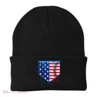 Baseball Drip Boys Ice Cream Patriotic American Flag Beanie thumb 0