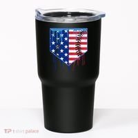 Baseball Drip Boys Ice Cream Patriotic American Flag Tumbler thumb 0