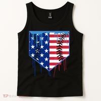 Baseball Drip Boys Ice Cream Patriotic American Flag Tank Top thumb 2