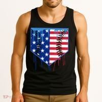 Baseball Drip Boys Ice Cream Patriotic American Flag Tank Top thumb 3