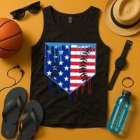 Baseball Drip Boys Ice Cream Patriotic American Flag Tank Top thumb 4