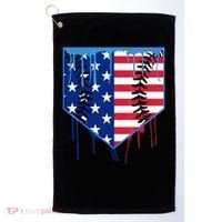 Baseball Drip Boys Ice Cream Patriotic American Flag Golf Towel thumb 0