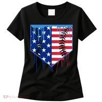 Baseball Drip Boys Ice Cream Patriotic American Flag Women's T-Shirt thumb 0