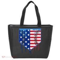 Baseball Drip Boys Ice Cream Patriotic American Flag Tote Bag thumb 0