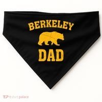 Berkeley Dad Bear Graphic FatherS Day Gift USA-Made Doggie Bandana thumb 0