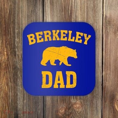 Berkeley Dad Bear Graphic FatherS Day Gift Coaster