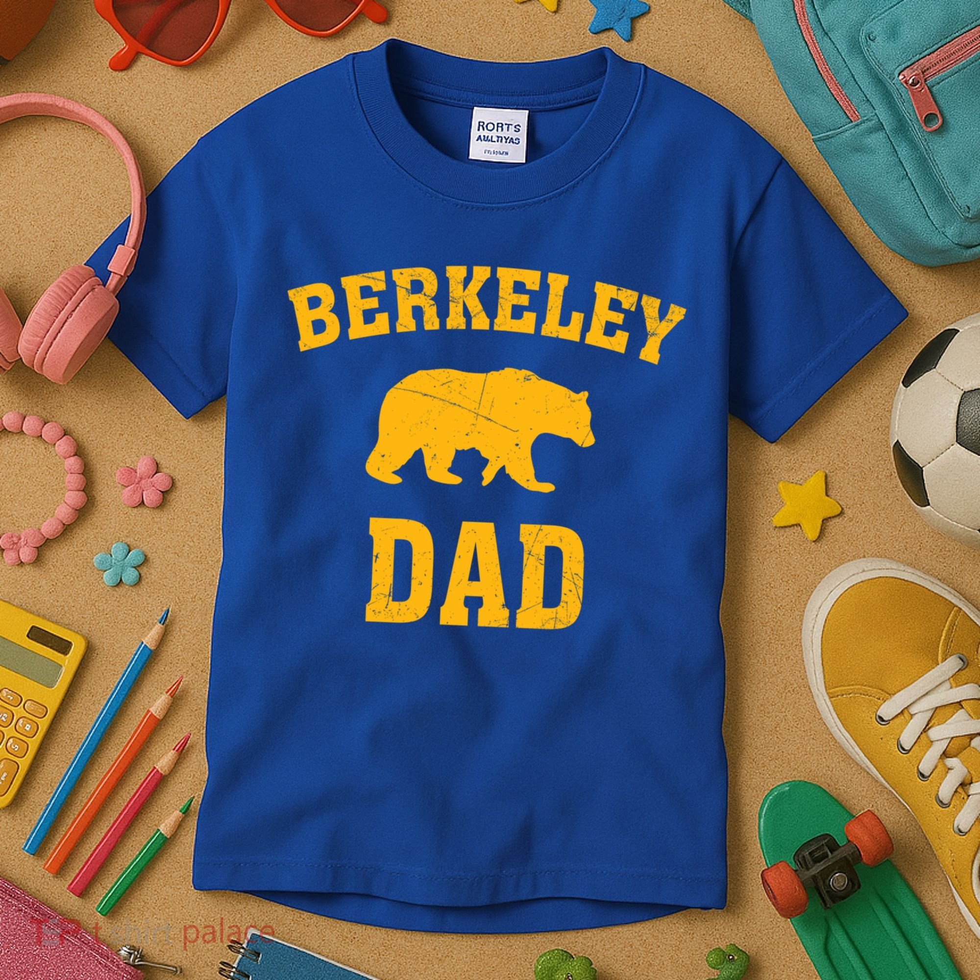 Berkeley Dad Bear Graphic FatherS Day Gift Kids T-Shirt