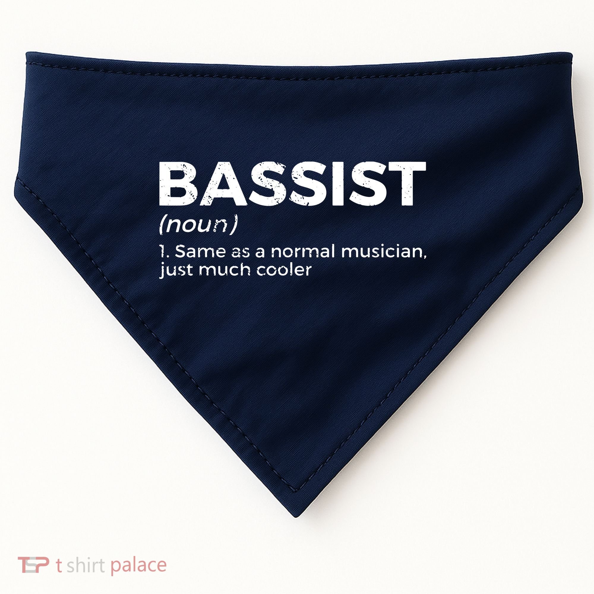 Bassist Definition Bass Player For Musicians USA-Made Doggie Bandana