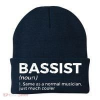 Bassist Definition Bass Player For Musicians Beanie thumb 0