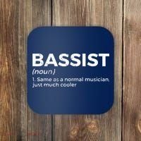 Bassist Definition Bass Player For Musicians Coaster thumb 0