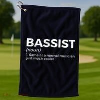 Bassist Definition Bass Player For Musicians Golf Towel thumb 1