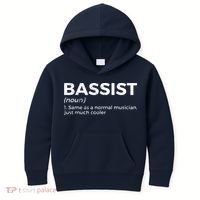 Bassist Definition Bass Player For Musicians Kids Hoodie thumb 0