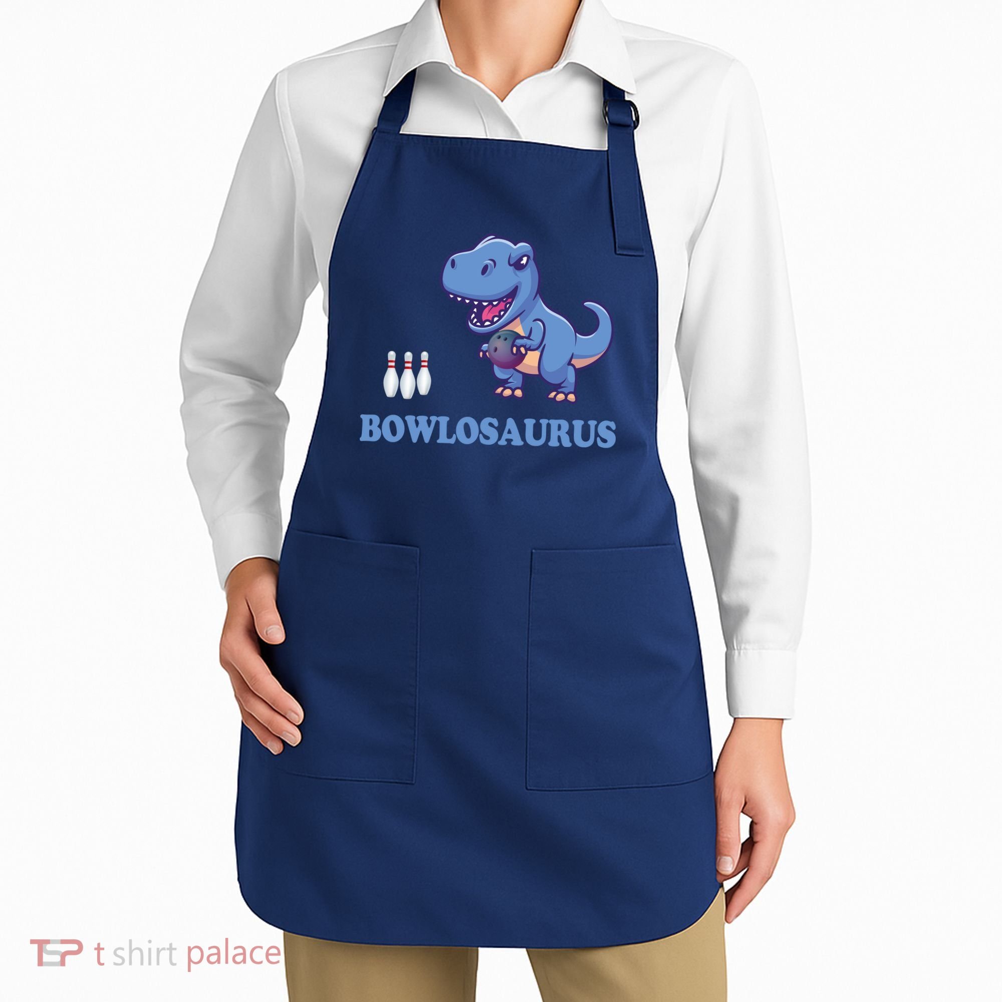 Bowling Dinosaur Apron